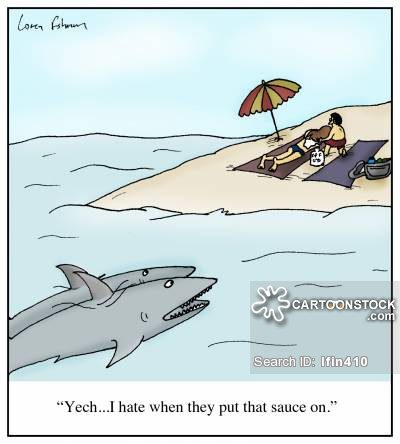 'Yech...I hate when they put that sauce on.'