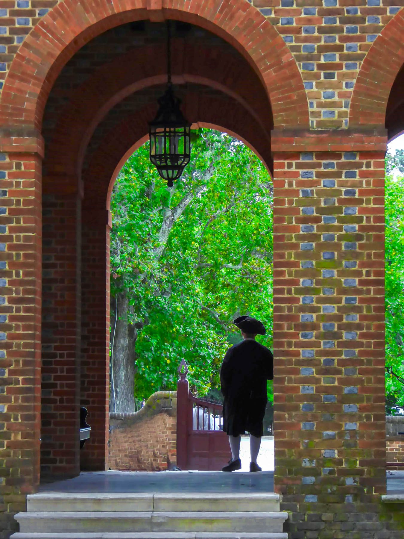 Colonial Man in Brick Arch