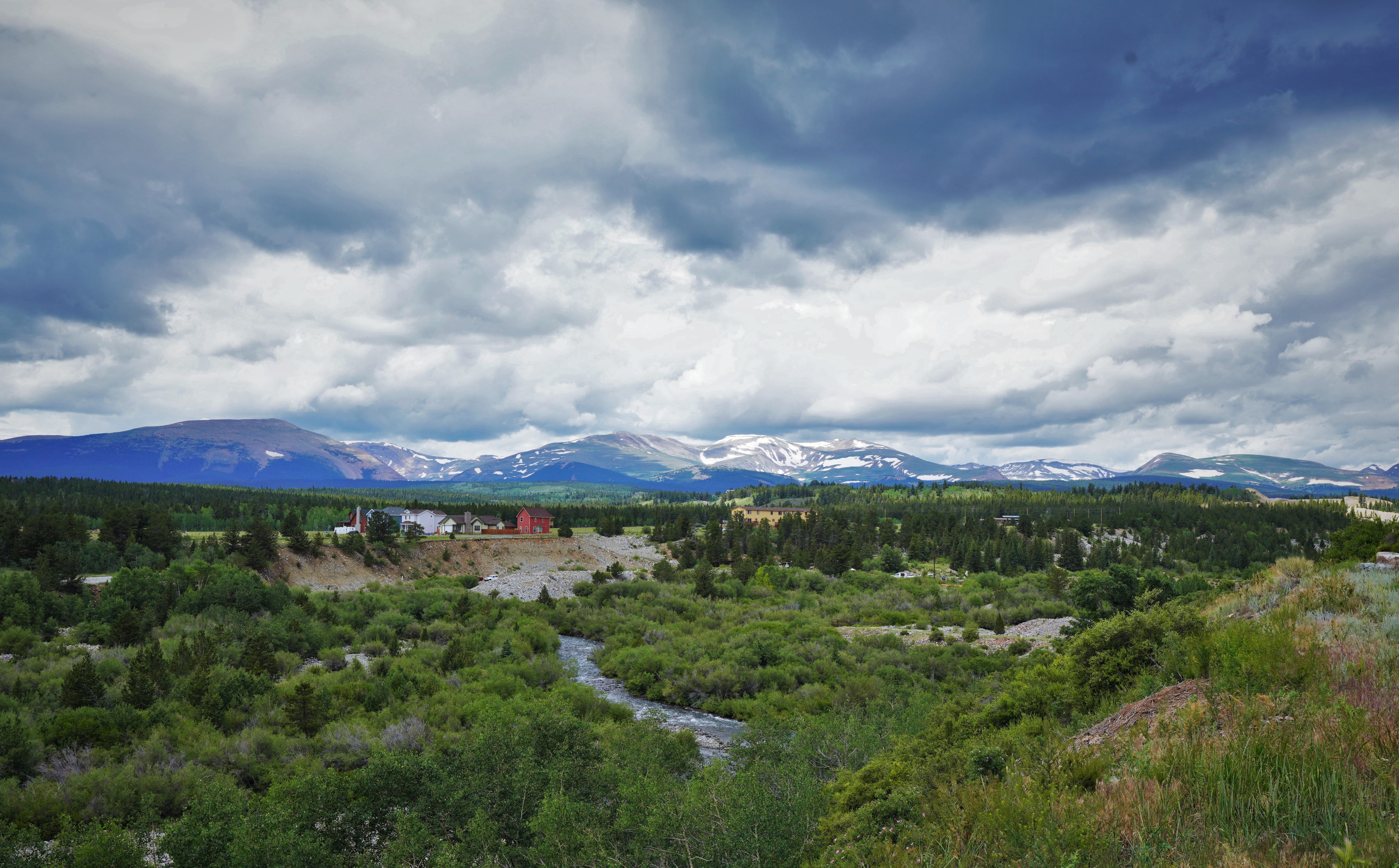 view of South Platte River from Front St Fairplay CO