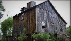 wooden grist mill
