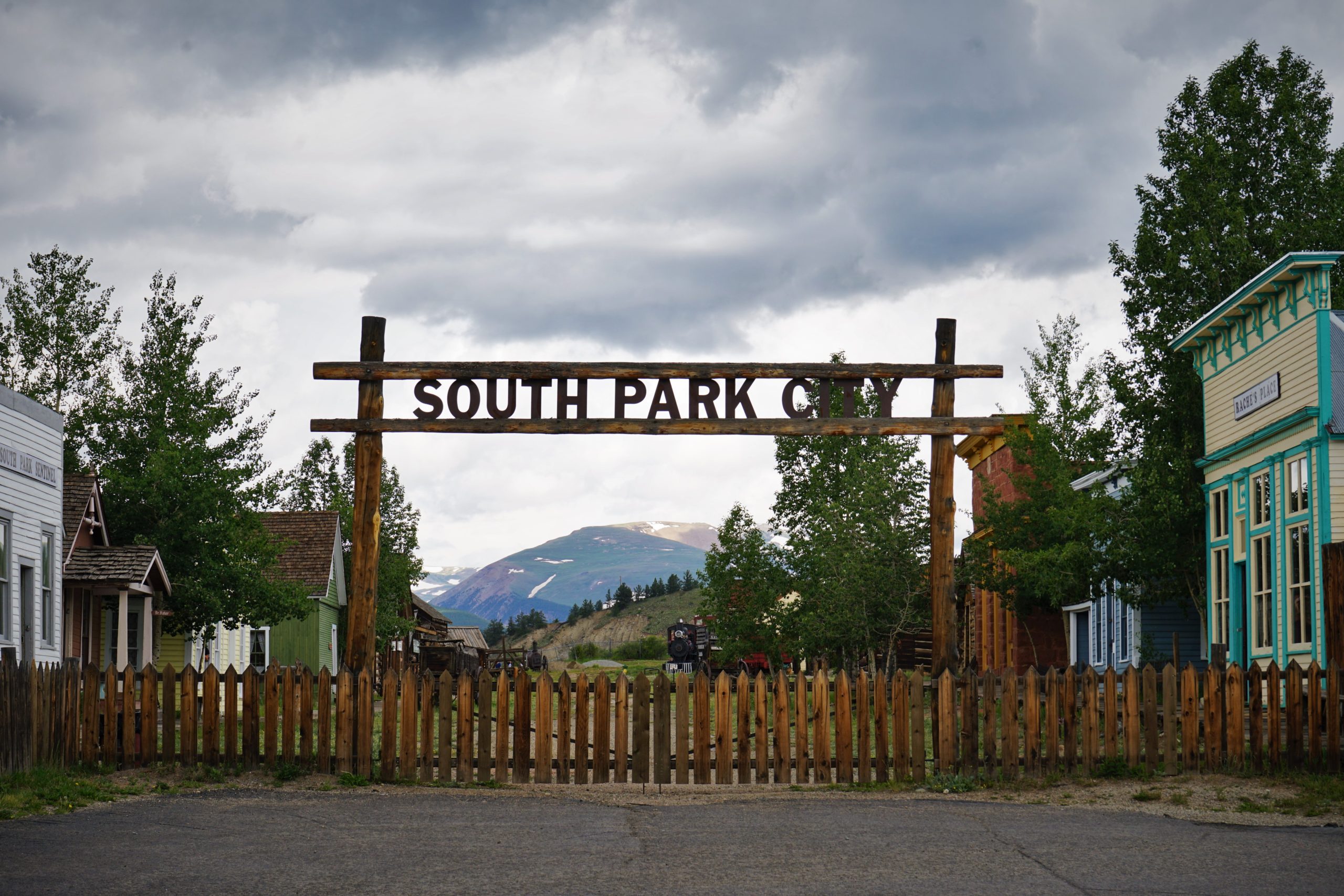 South Park City entrance sign Fairplay CO