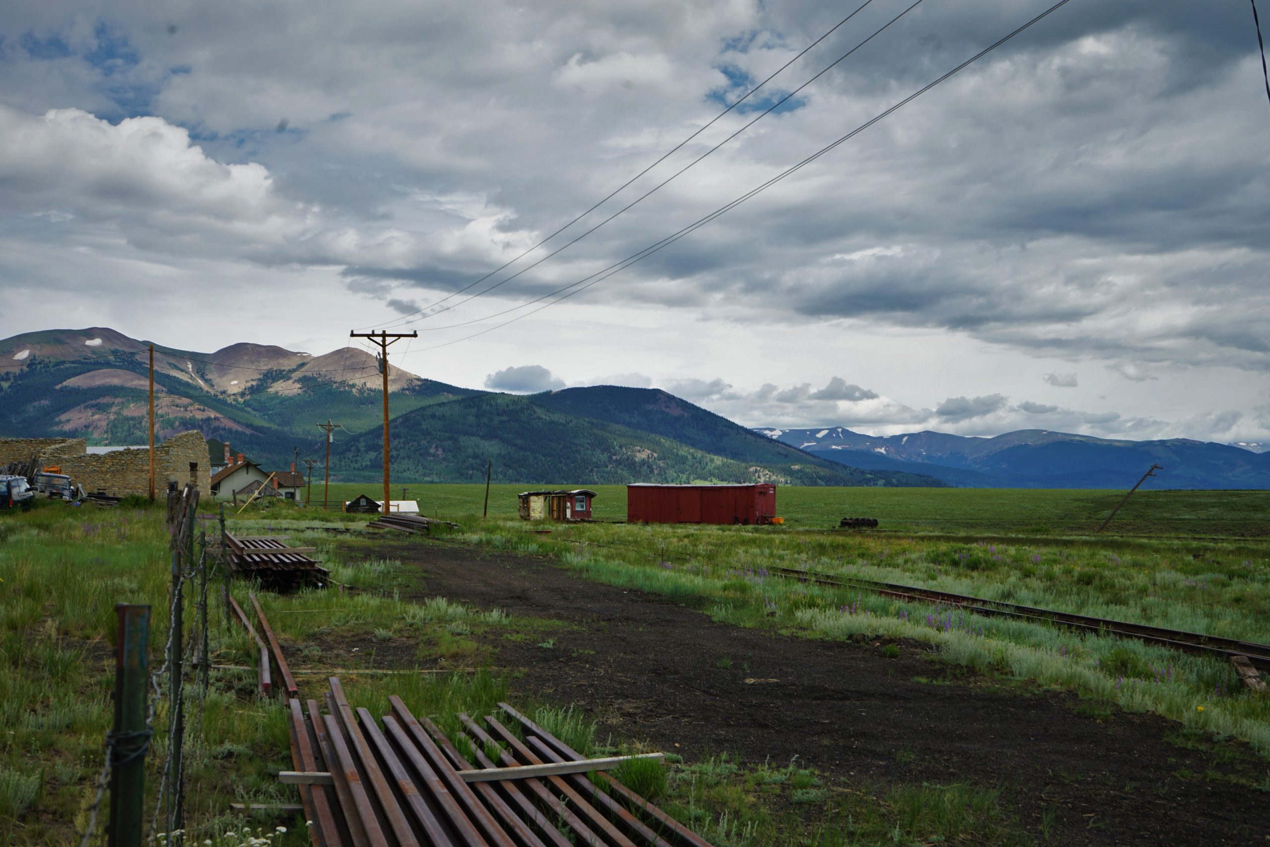 old train yard in high mountain valley