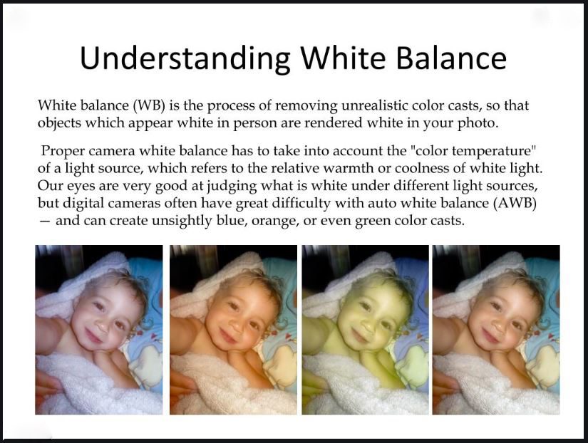 WHITE BALANCE DESCRIPTION FOR PHOTO BASICS
