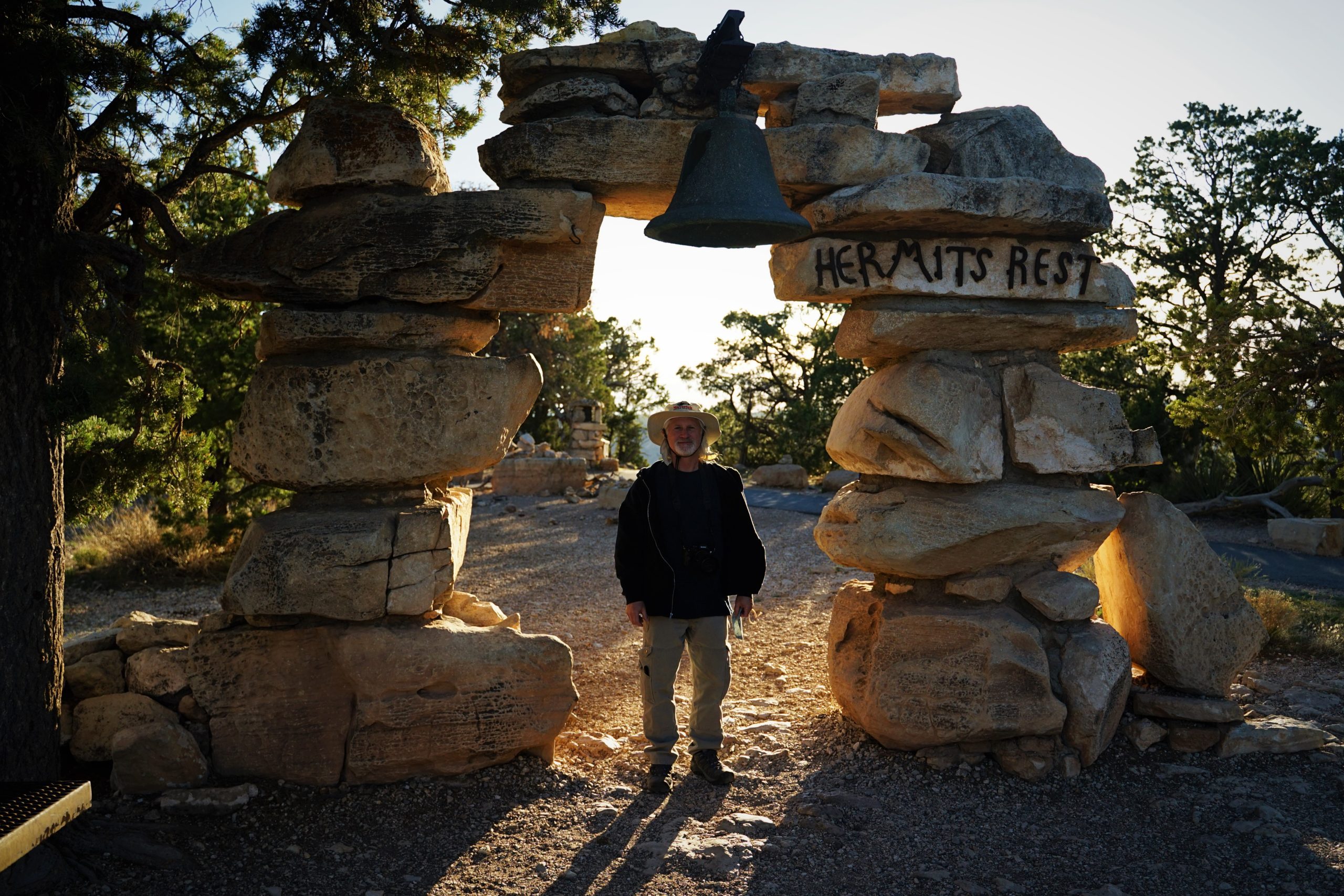 Man standing at Hermits Rest Grand Canyon