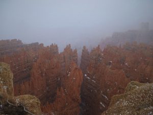 Hoodoos in the mist