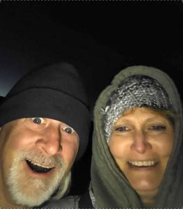 Man & Woman doing night photography